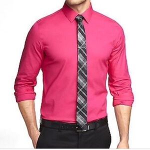 NWOT Men’s Alfani Pink/coral Button Down Shirt M